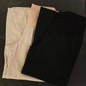 Petite Maternity Pants-2 Pair